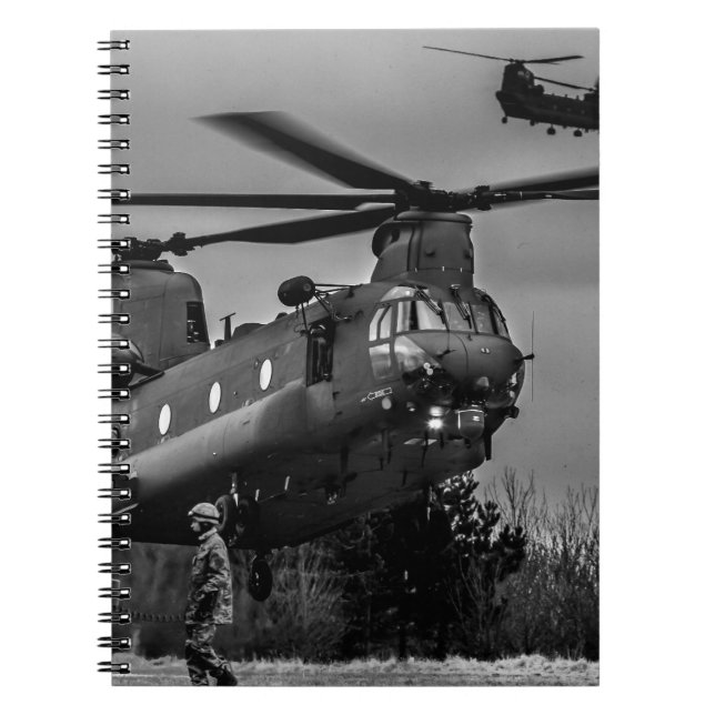 Chinook refuelling spiral notebook (Front)
