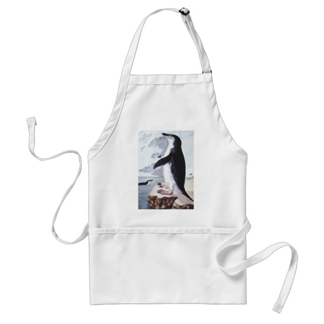 Chinstrap Penguin, Vintage Birds from Antarctica Standard Apron (Front)