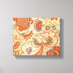 Chintz Paisley Antique Floral Pattern Canvas Print