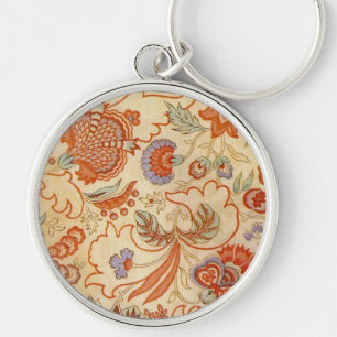 Chintz Paisley Antique Floral Pattern Key Ring