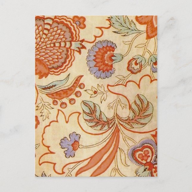 Chintz Paisley Antique Floral Pattern Postcard (Front)