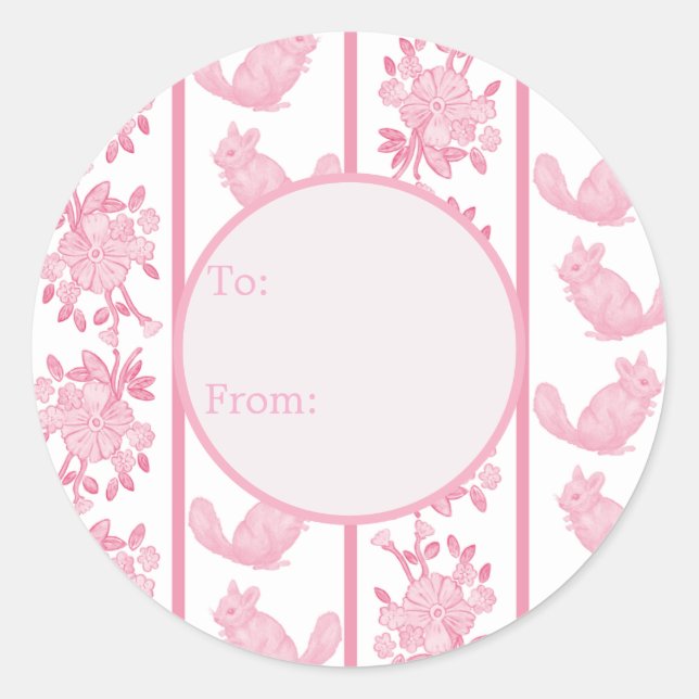 Chintzy Chinchilla Gift Sticker (Pink)  (Front)