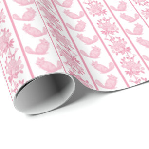 Chintzy Chinchilla Wrapping Paper (Pink)