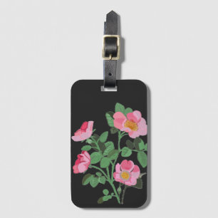 Chintzy Dark Pink Wild Rose Luggage Tag