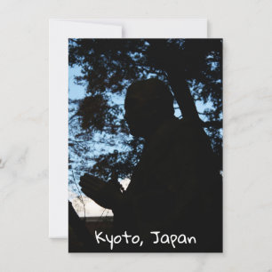 Chion-in temple statue silhouette Kyoto Japan card