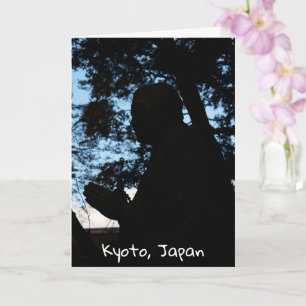 Chion-in temple statue silhouette, Kyoto, Japan Card
