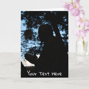 Chion-in temple statue silhouette, Kyoto, Japan Card