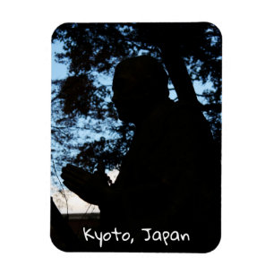 Chion-in temple statue silhouette, Kyoto, Japan Magnet