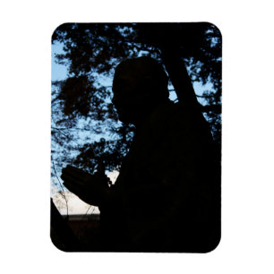 Chion-in temple statue silhouette, Kyoto, Japan Magnet