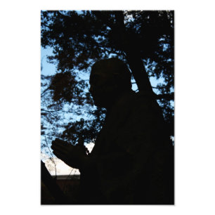 Chion-in temple statue silhouette, Kyoto, Japan Photo Print