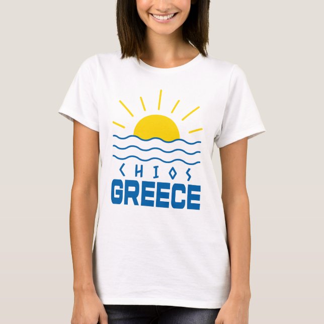 Chios Greece Sunshine And Sea Waves Women's T-Shirt (Front)
