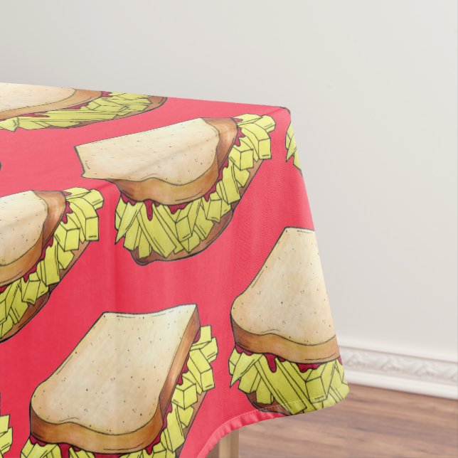 Chip Butty UK British English Food Sandwich  Tablecloth (In Situ)