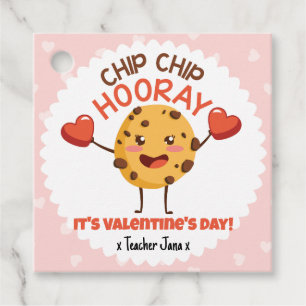 Chip Chip Hooray It's Valentine's Day Favour Tags