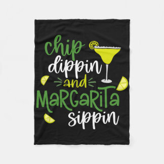 Chip Dippin' And Margarita Sippin' Cinco De Mayo F Fleece Blanket
