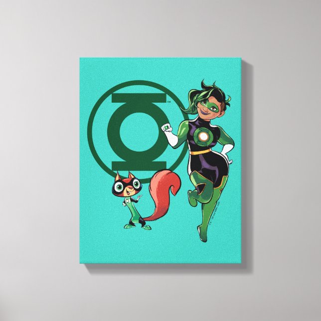 Chip & Green Lantern Canvas Print (Front)