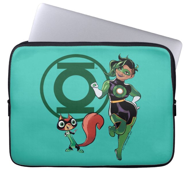 Chip & Green Lantern Laptop Sleeve (Front)