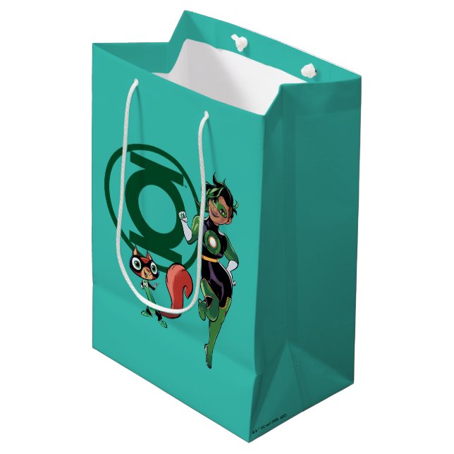 Chip & Green Lantern Medium Gift Bag (Front Angled)