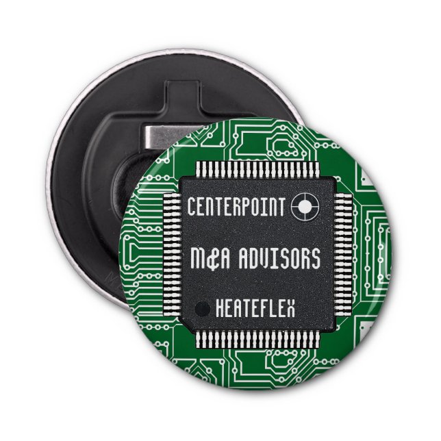 Chip On Printed With Your Name Circuit Board Bottle Opener (Front)
