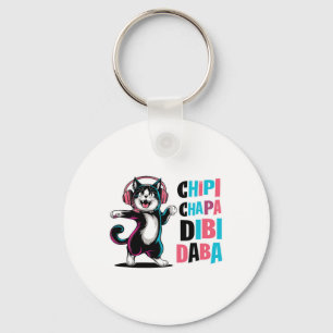 Chipi Chapa Dibi Daba Cat Dancing Cartoon  Key Ring