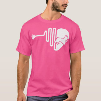 Chipin Dog Paw Heartbeat Pet Owner Veterinarian  T-Shirt