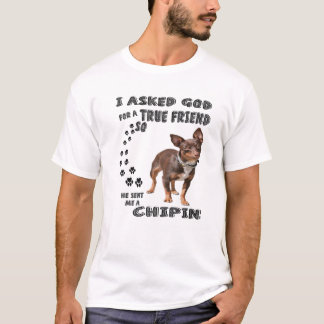 Chipin Quote Mom Minchi Dad Print, Min Pin Chihuah T-Shirt