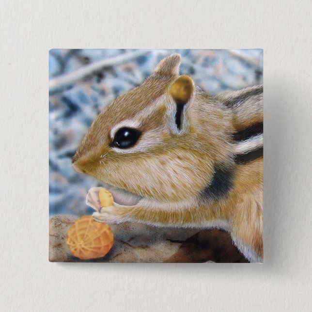Chipmunk 15 Cm Square Badge (Front)