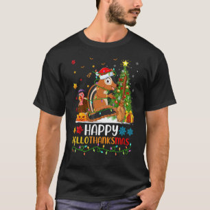 Chipmunk Animal   Happy Chipmunk Hellothanksmas T-Shirt