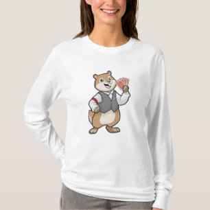 Chipmunk at Poker with Poker cards T-Shirt