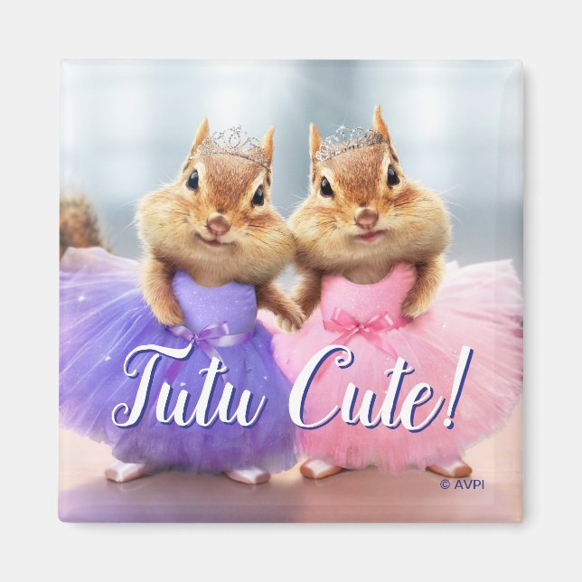 Chipmunk Ballerina Duo Magnet (Front)