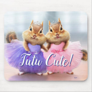 Chipmunk Ballerina Duo Mouse Pad