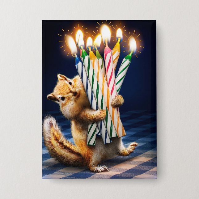 Chipmunk Birthday Candles (Front)