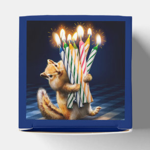 Chipmunk Birthday Candles Favour Box