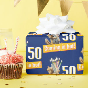 Chipmunk Birthday Candles Wrapping Paper