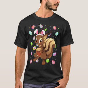 Chipmunk Bunny Easter Egg Funny Chipmunk Easter T-Shirt