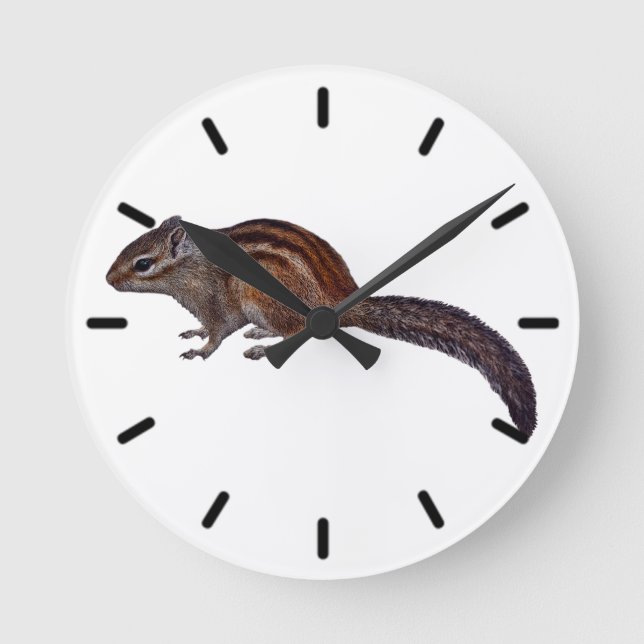 Chipmunk Clock (Choose Colour) (Front)