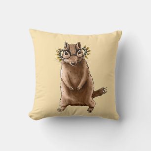 Chipmunk Cute Rodent Animal Hippie Cushion