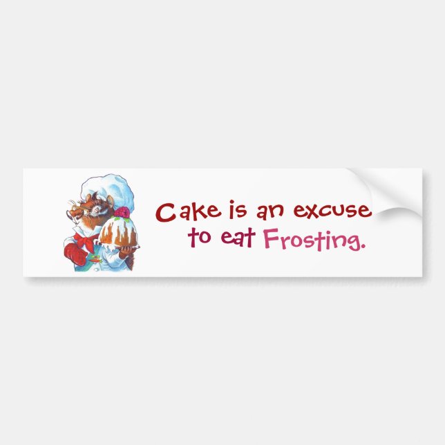 Chipmunk Dessert Chef Bumper Sticker (Front)
