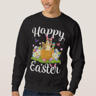 Chipmunk Easter Egg Hunting Floral Chipmunk Easter Sweatshirt