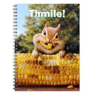 Chipmunk Eating Corn Notebook