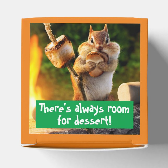 Chipmunk Eating Marshmallow Favour Box (Top)