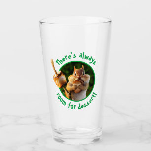 Chipmunk Eating Marshmallow Glass