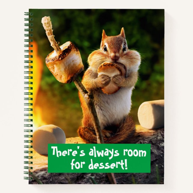 Chipmunk Eating Marshmallow Notebook (Front)