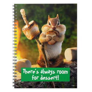 Chipmunk Eating Marshmallow Notebook