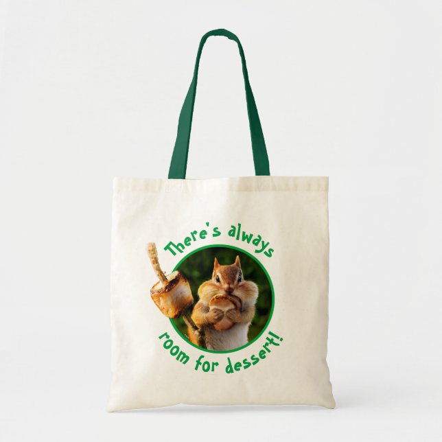 Chipmunk Eating Marshmallow Tote Bag (Front)
