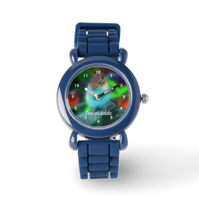 Chipmunk Fantasy Animal Art Personalised Watch (Front)