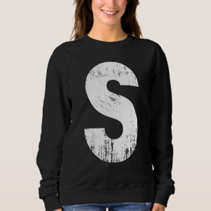 Chipmunk Halloween Carnival Costume Letter S Blue Sweatshirt