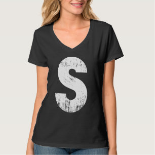Chipmunk Halloween Carnival Costume Letter S Blue T-Shirt