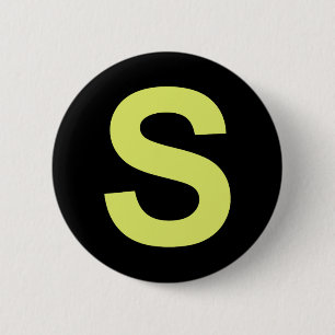 Chipmunk Halloween Carnival Group Costume Letter S 6 Cm Round Badge