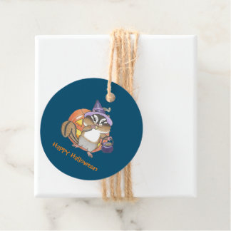 Chipmunk Halloween favour tags