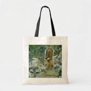 Chipmunk in Glacier National Park Tote Bag
